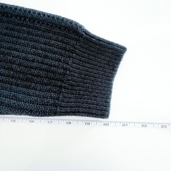 Brocca Mens Mock Neck 1/4 Zip Ribbed Knit Sweater Color Block Wool Size 56 - Picture 5 of 7